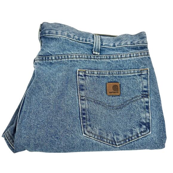 Carhartt Jeans Mens 42x30 (42x29 ACTUAL) Blue Denim Straight Leg Traditional Fit - Picture 1 of 7